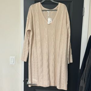 NEW cream sweater dress